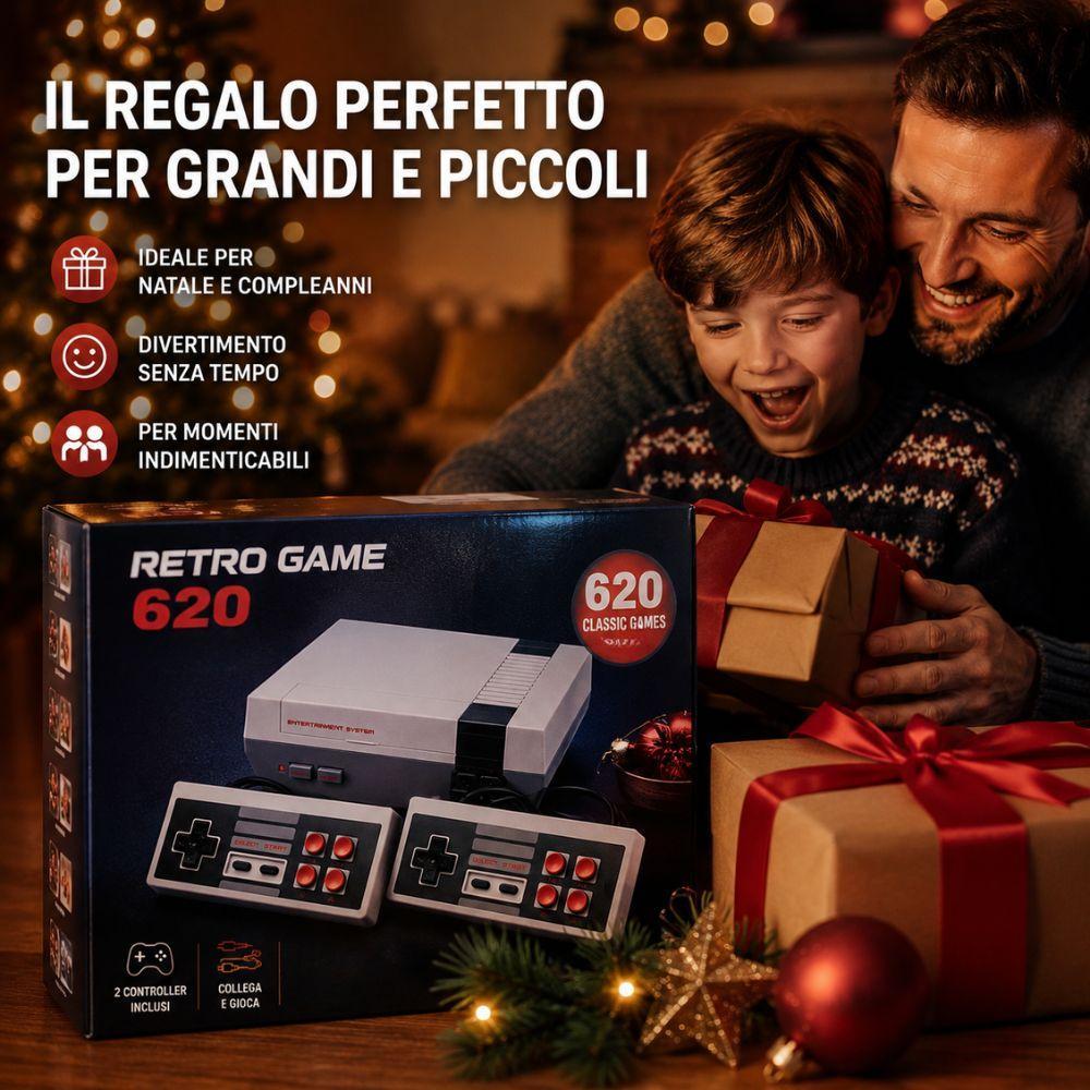  console retro 620 giochi integrati plug and play doppio controller - foto 3