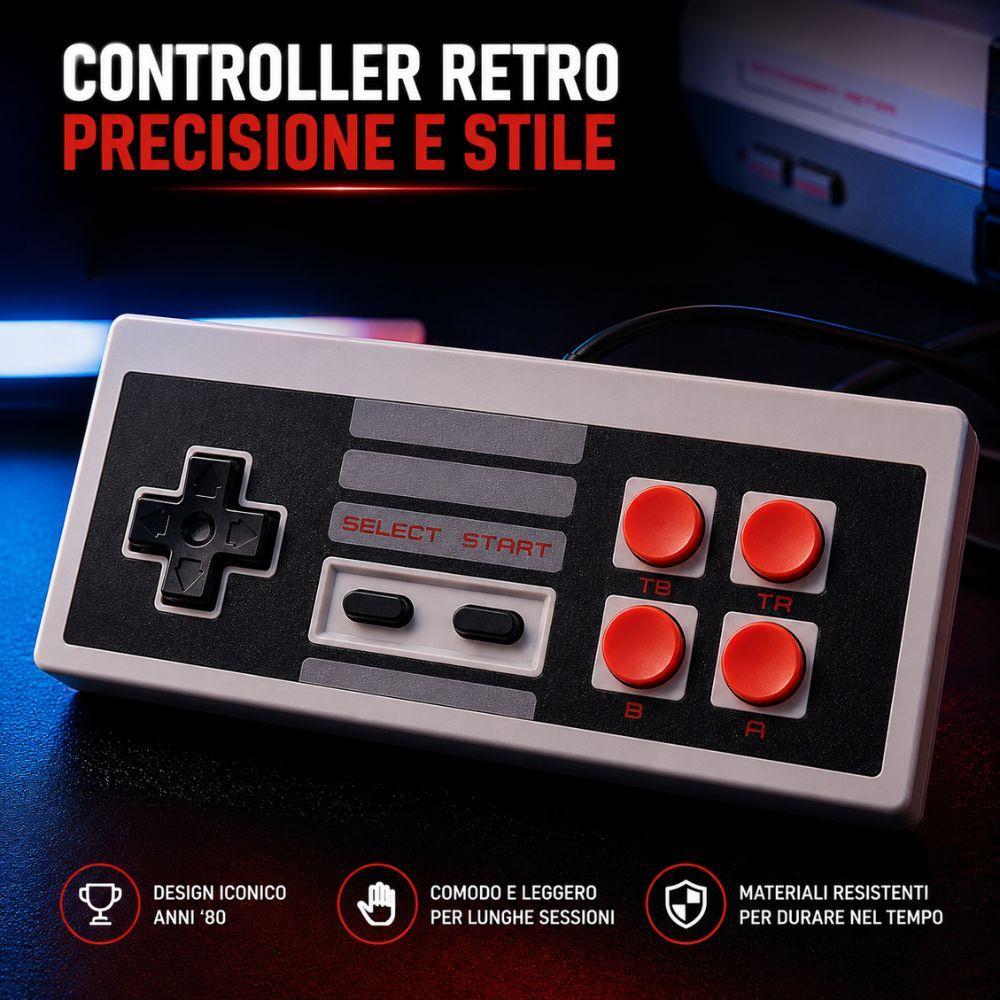  console retro 620 giochi integrati plug and play doppio controller - foto 4