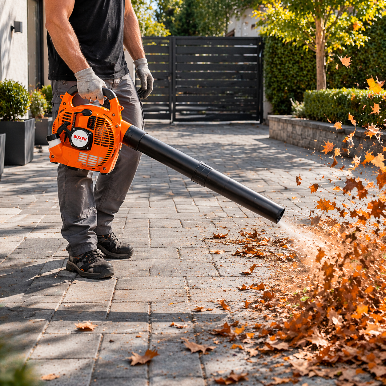 soffiatore a scoppio professionale boxer bx-3241 motore potente alta velocita aria per foglie giardino pulizia esterna - foto 3 Soffiatore Boxer BX-3241 - vista laterale motore e tubo aria