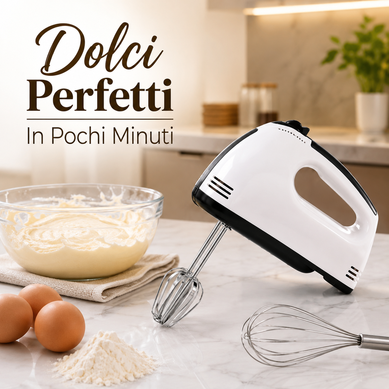  sbattitore elettrico con fruste in acciaio inox per dolci creme panna e impasti - foto 4