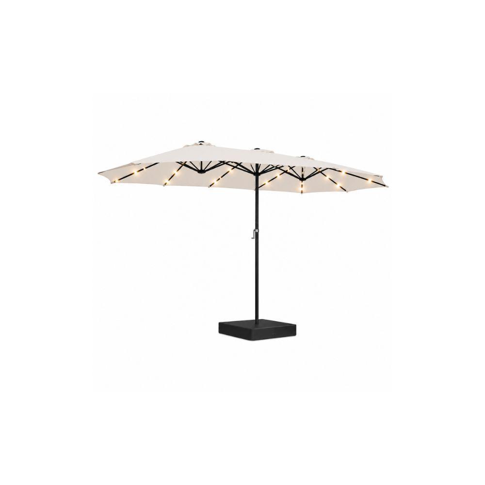 ombrellone da giardino con luci led integrate 4.6 m con base 80x80 cm - foto 1 ombrellone da giardino con luci led integrate 4.6 m con base 80x80 cm - foto 1