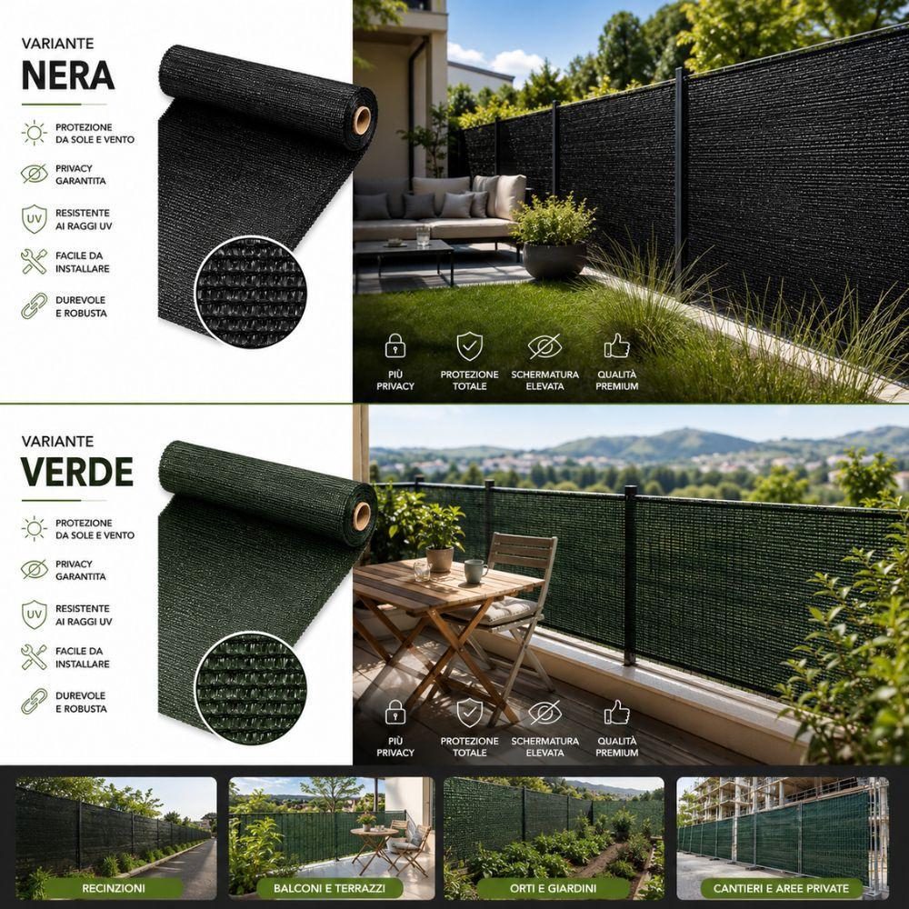 rete ombreggiante frangivista multiuso 1x5 metri privacy recinzione giardino balcone - foto 3 rete ombreggiante frangivista multiuso 1x5 metri privacy recinzione giardino balcone - foto 3