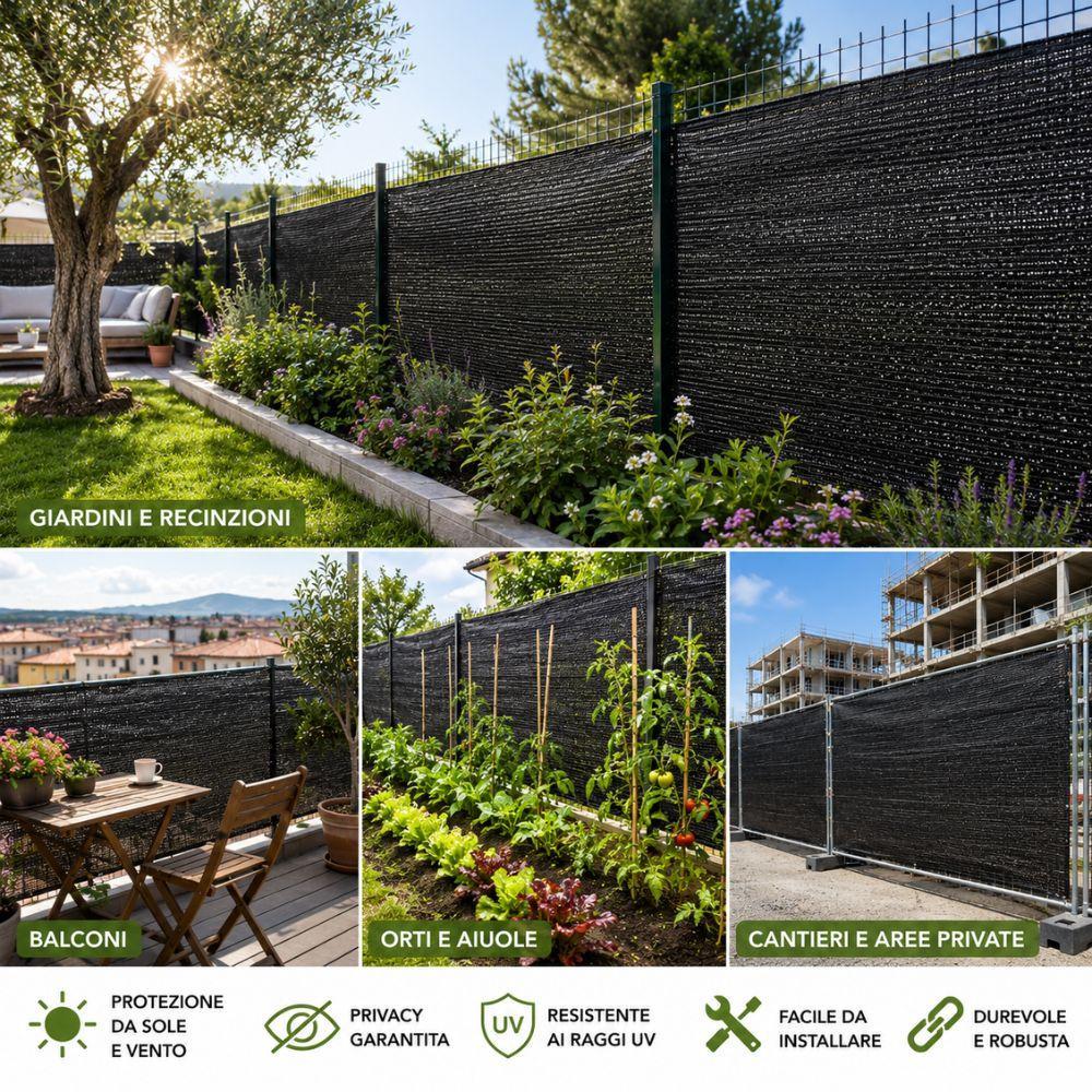 rete ombreggiante frangivista multiuso 1x5 metri privacy recinzione giardino balcone - foto 5 rete ombreggiante frangivista multiuso 1x5 metri privacy recinzione giardino balcone - foto 5