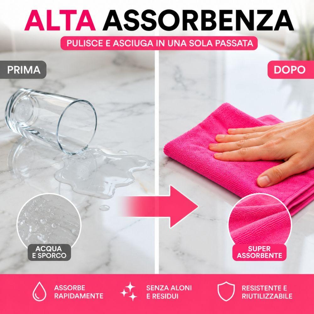 set 3 pezzi panno pink super assorbenti resistenti per ogni superficie - foto 4 set 3 pezzi panno pink super assorbenti resistenti per ogni superficie - foto 4