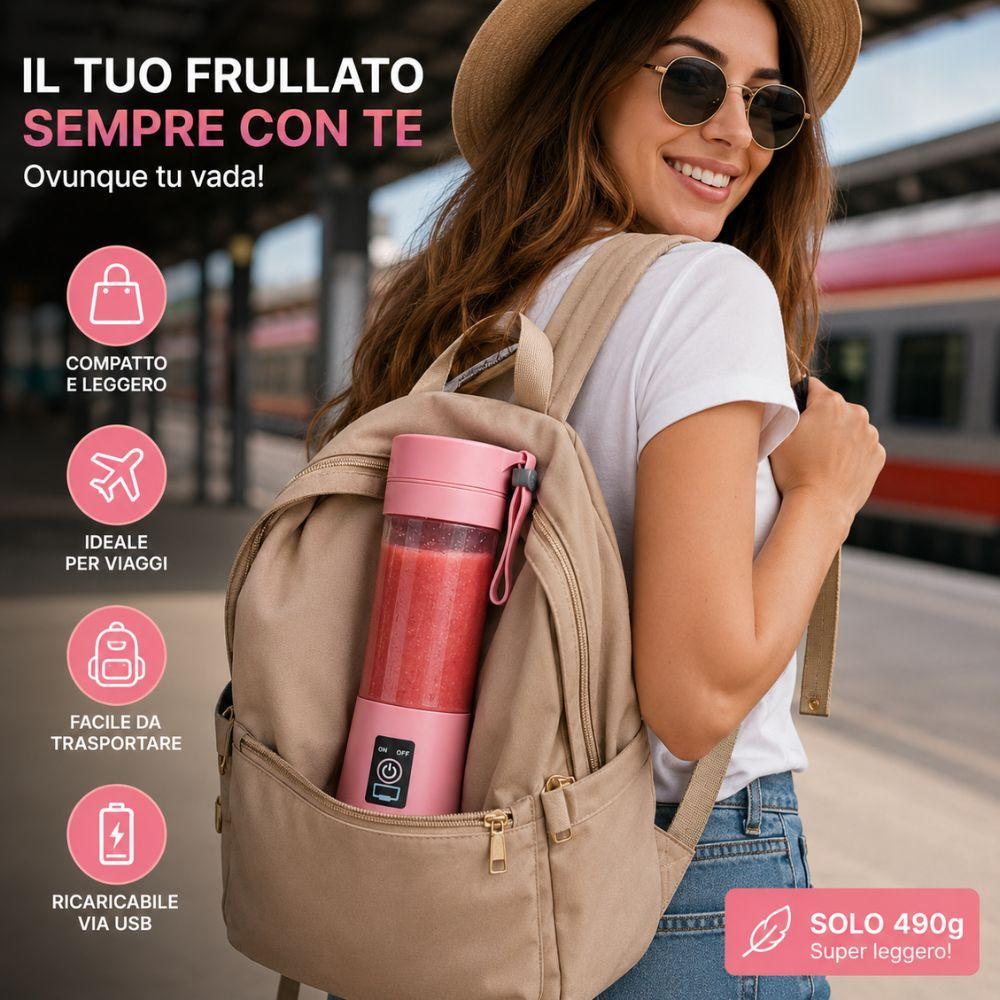 mini frullatore portatile usb ricaricabile 380ml smoothie blender - foto 3 mini frullatore portatile usb ricaricabile 380ml smoothie blender - foto 3