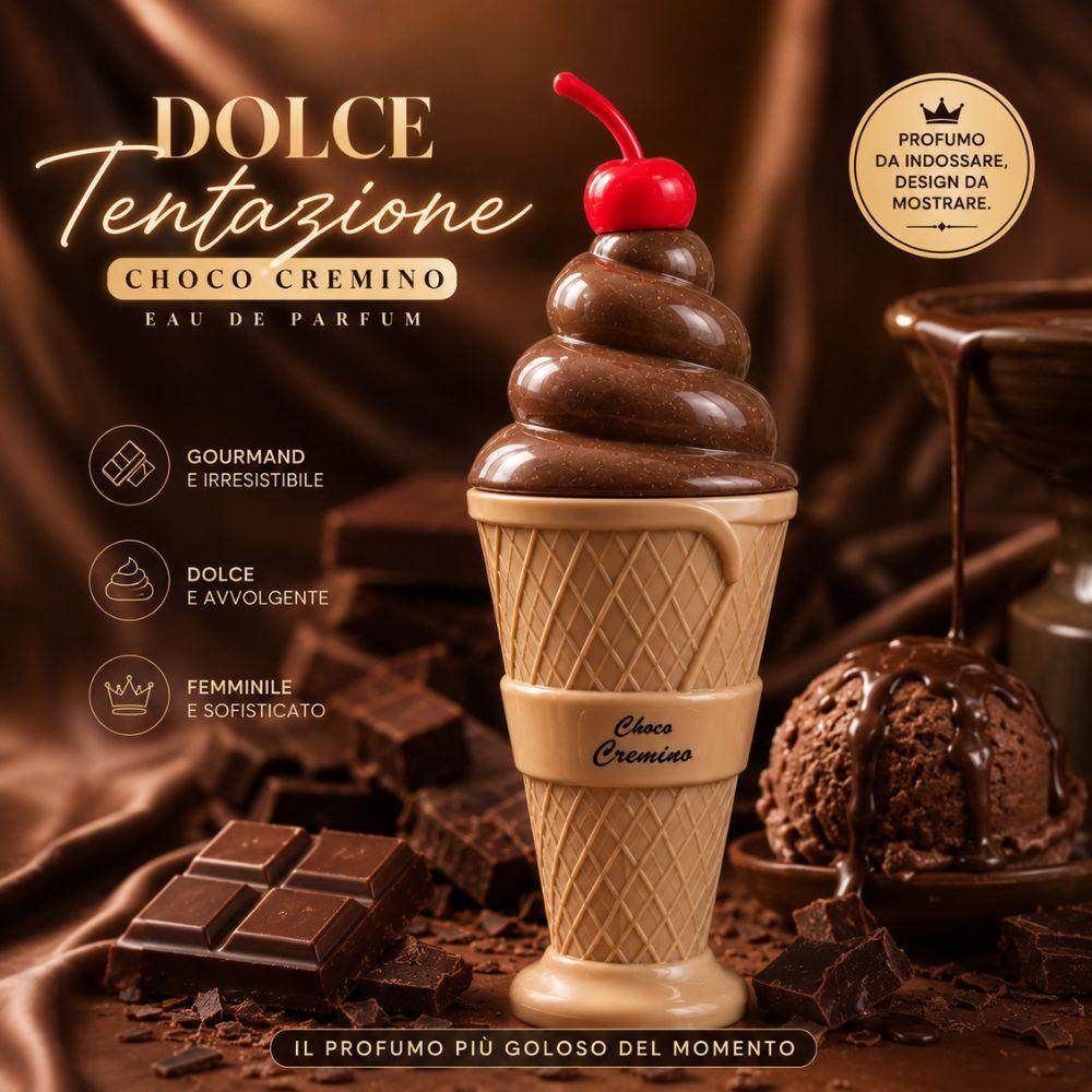 profumo donna ice cream cremino eau de parfum - foto 3 Bottiglia profumo gelato marrone 'Dolce Tentazione Choco Cremino' con cioccolato e dolci