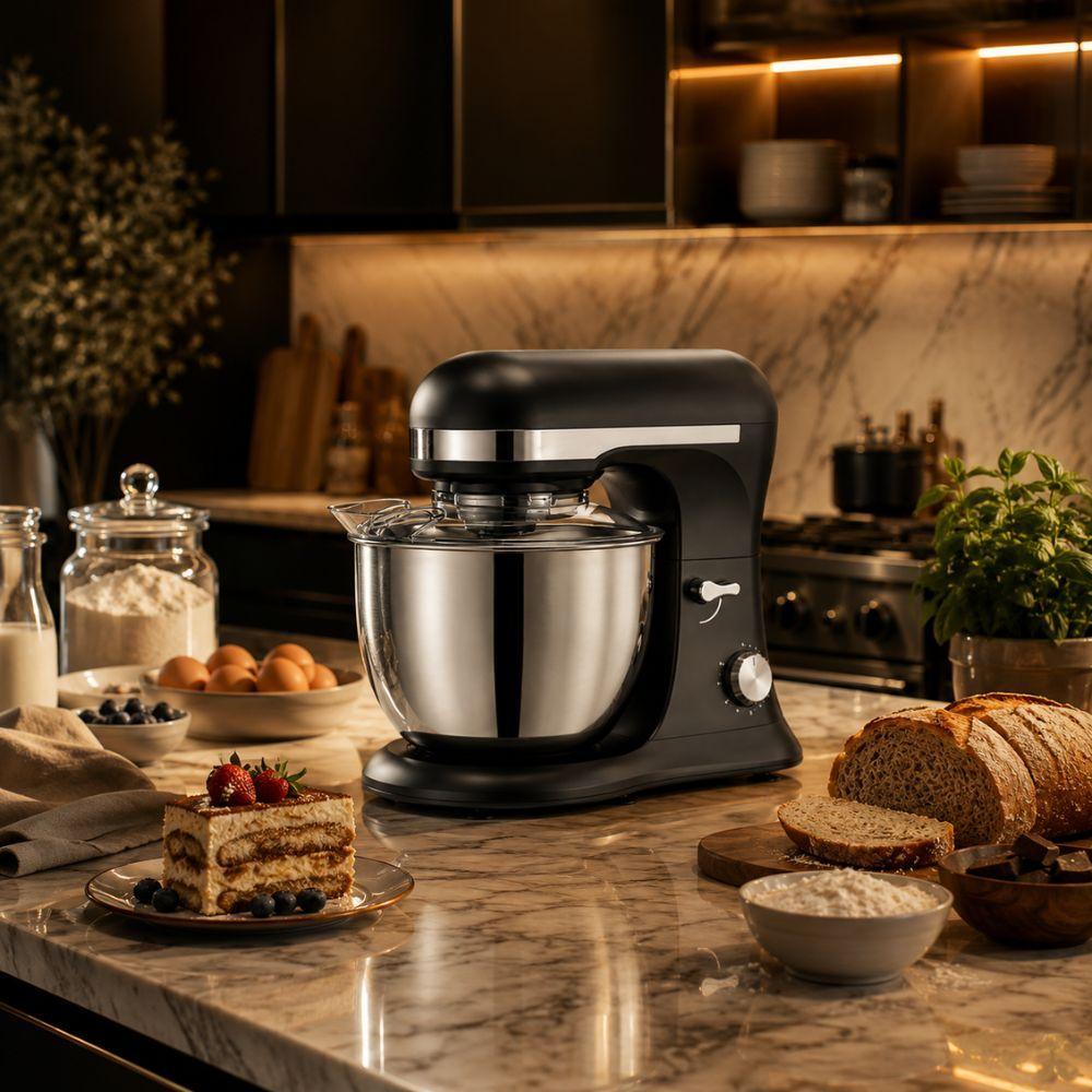  planetaria impastatrice elettrica con ciotola in acciaio inox per dolci pizza pane e impasti - foto 5