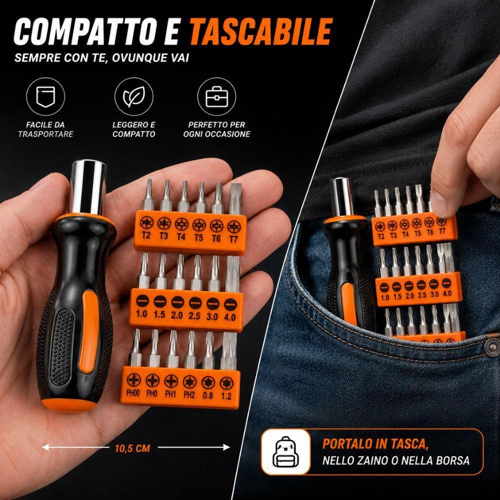 set cacciaviti di precisione 18 in 1 per smartphone pc orologi elettronica - foto 5 Cacciaviti di precisione magnetici per riparazione smartphone e dispositivi elettronici