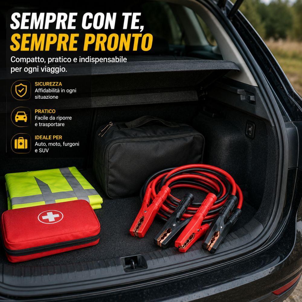  cavi batteria auto 2.4 metri avviamento emergenza - foto 4