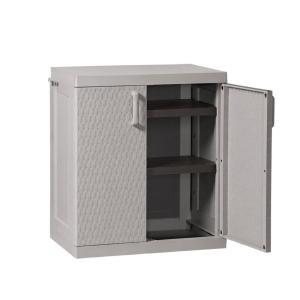 Armadio basso rattan mega toomax 2 ante 90x54x102 cm da interno esterno coperto