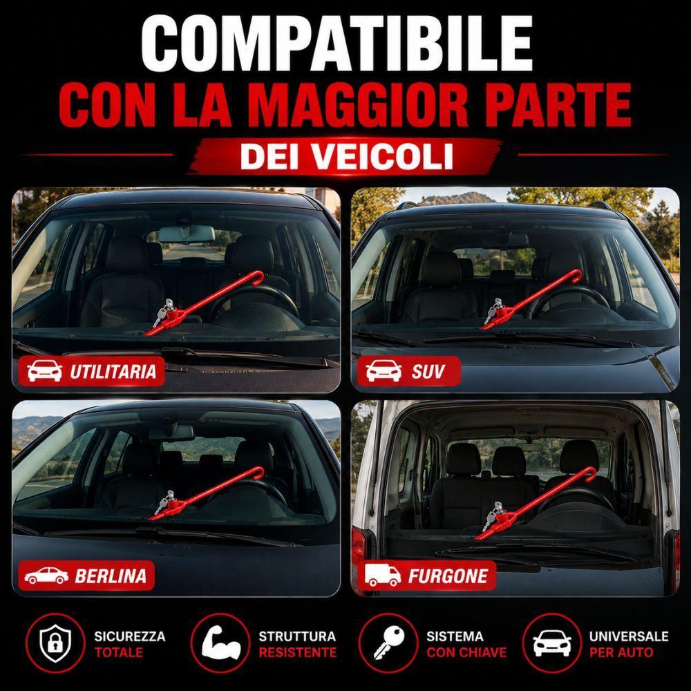 antifurto bloccasterzo universale regolabile per auto con chiave in acciaio rinforzato - foto 5 antifurto bloccasterzo universale regolabile per auto con chiave in acciaio rinforzato - foto 5