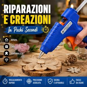 Pistola per colla a caldo 20w riparazioni e hobby