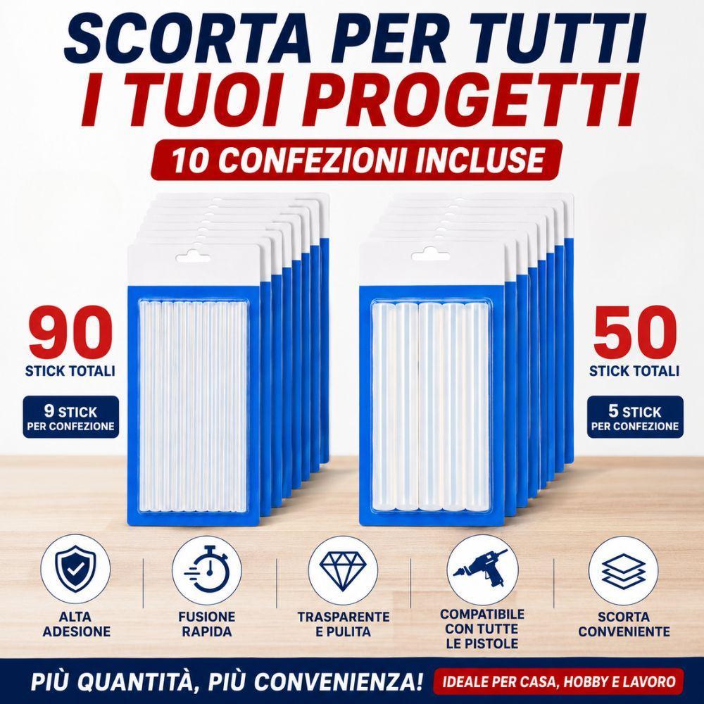 ricariche colla a caldo per pistola 50 o 90 pezzi multipack - foto 5 ricariche colla a caldo per pistola 50 o 90 pezzi multipack - foto 5