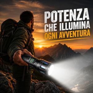Torcia led tattica ricaricabile usb con zoom regolabile ad alta luminosità per outdoor e emergenze