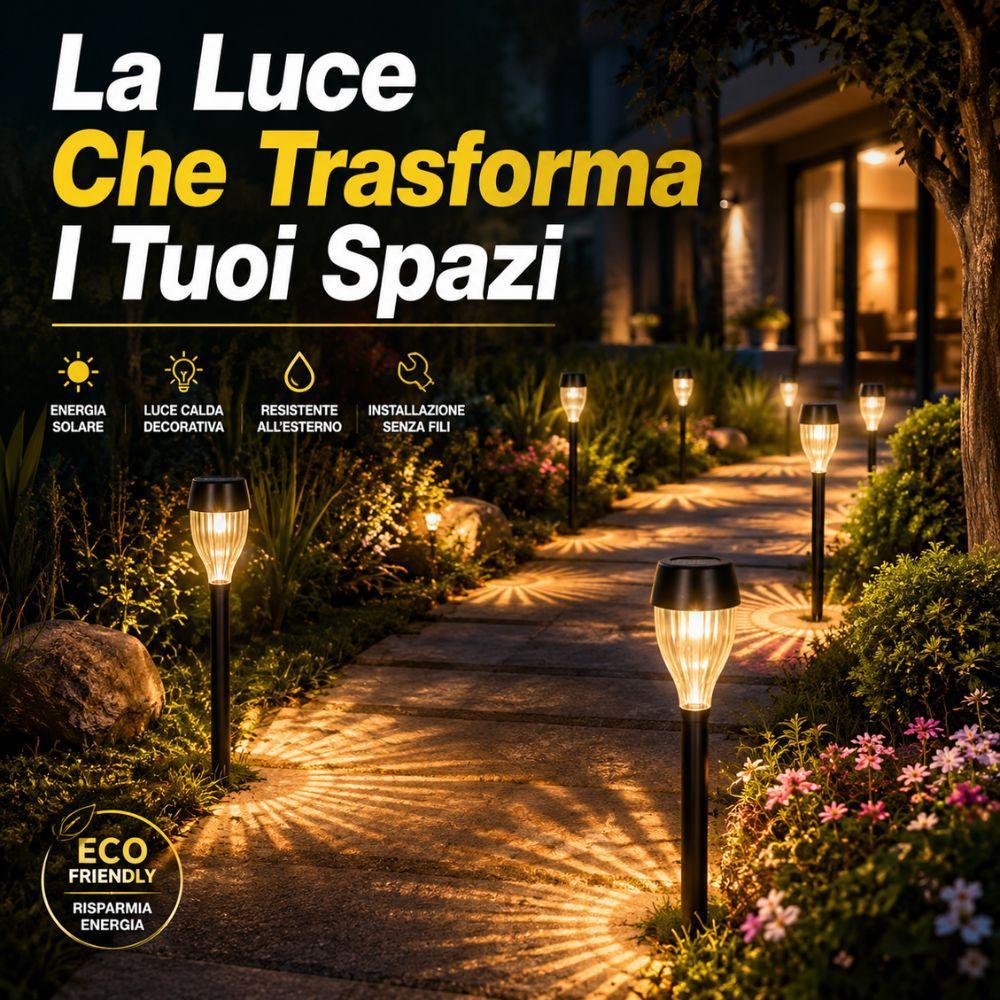 lampada solare led da giardino con picchetto effetto fiamma decorativa 32 cm - foto 2 lampada solare led da giardino con picchetto effetto fiamma decorativa 32 cm - foto 2