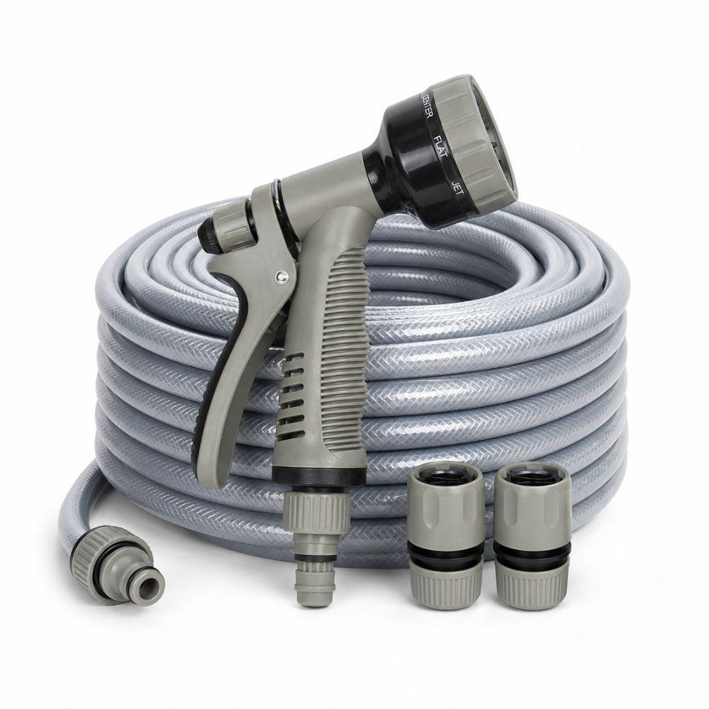  kit tubo da giardino in pvc con pistola multifunzione e raccordi 30 metri - foto 1