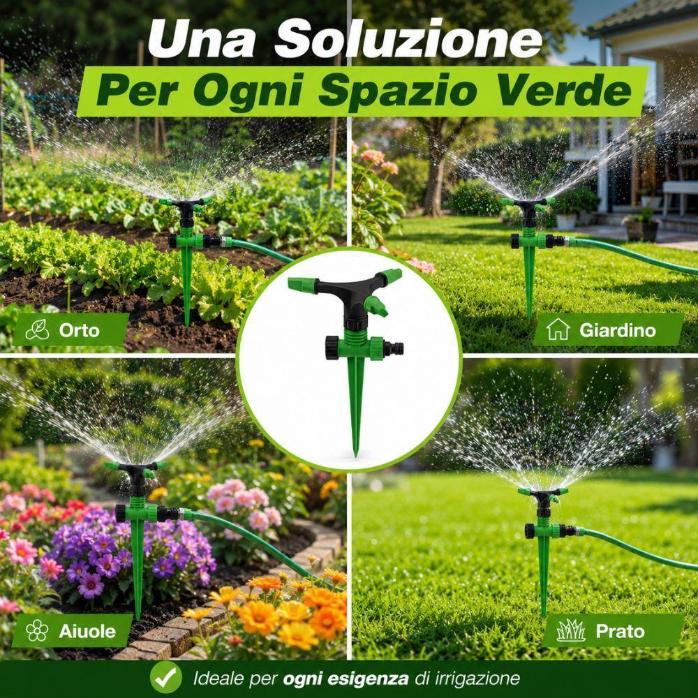 aspersore irrigatore rotante 3 bracci con picchetto per giardino prato e orto - foto 3 aspersore irrigatore rotante 3 bracci con picchetto per giardino prato e orto - foto 3