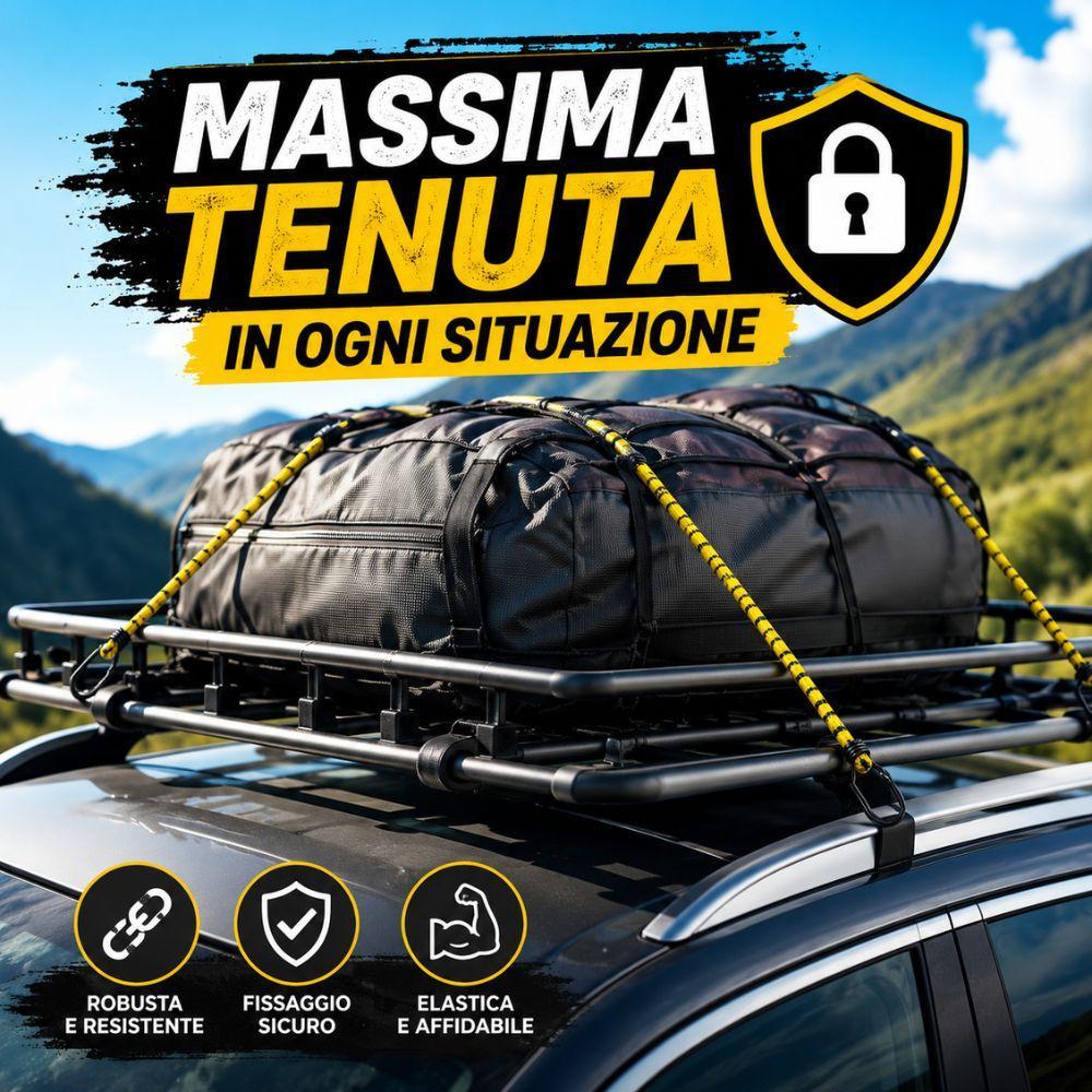  corda elastica con ganci 180 cm ø 8 mm tenditore elastico per auto campeggio trasporto carichi - foto 2