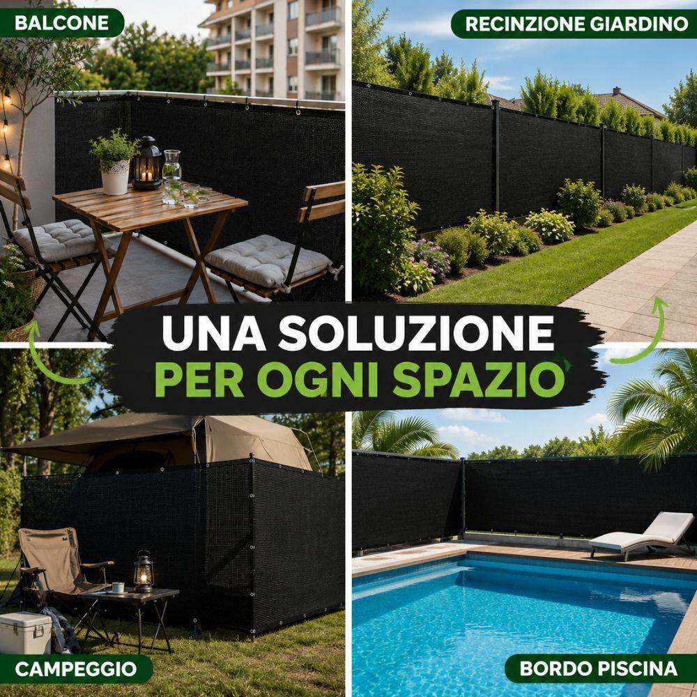 rete ombreggiante frangivista nera privacy 80% diverse misure per recinzione balcone giardino - foto 4 rete ombreggiante frangivista nera privacy 80% diverse misure per recinzione balcone giardino - foto 4