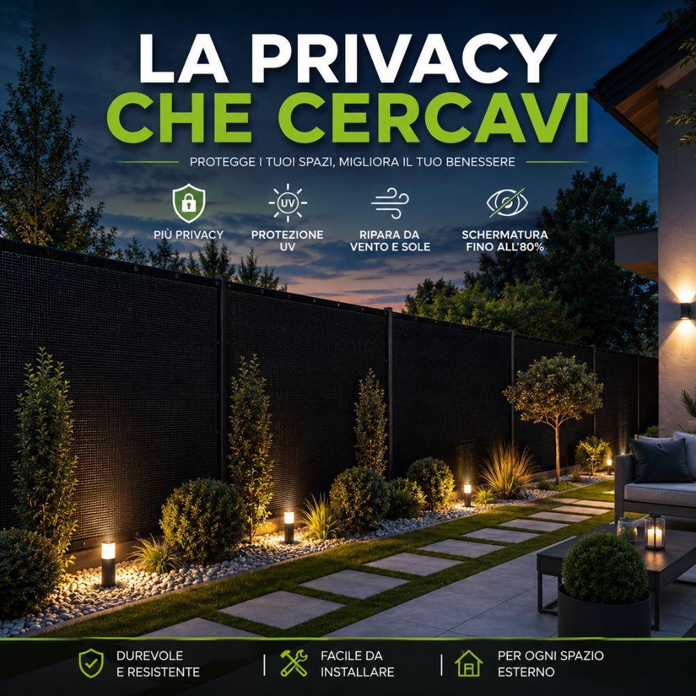 rete ombreggiante frangivista nera privacy 80% diverse misure per recinzione balcone giardino - foto 5 rete ombreggiante frangivista nera privacy 80% diverse misure per recinzione balcone giardino - foto 5