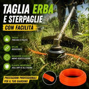 Filo in nylon per decespugliatore universale alta resistenza per taglio erba e sterpaglie