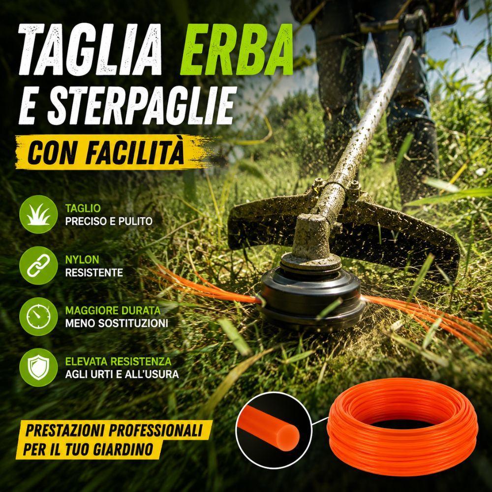filo in nylon per decespugliatore universale alta resistenza per taglio erba e sterpaglie - foto 2 filo in nylon per decespugliatore universale alta resistenza per taglio erba e sterpaglie - foto 2