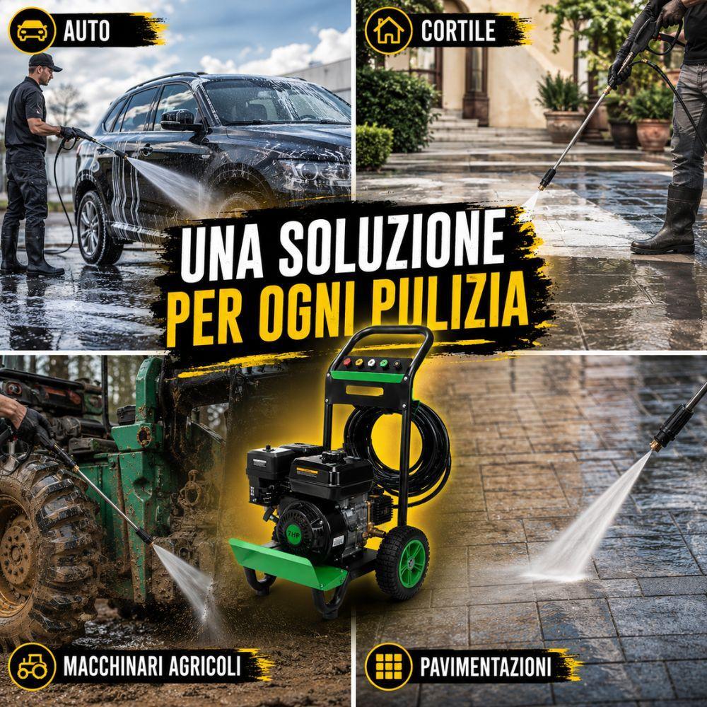 idropulitrice a benzina professionale 7 hp 170 240 bar con tubo alta pressione 10 metri - foto 5 idropulitrice a benzina professionale 7 hp 170 240 bar con tubo alta pressione 10 metri - foto 5