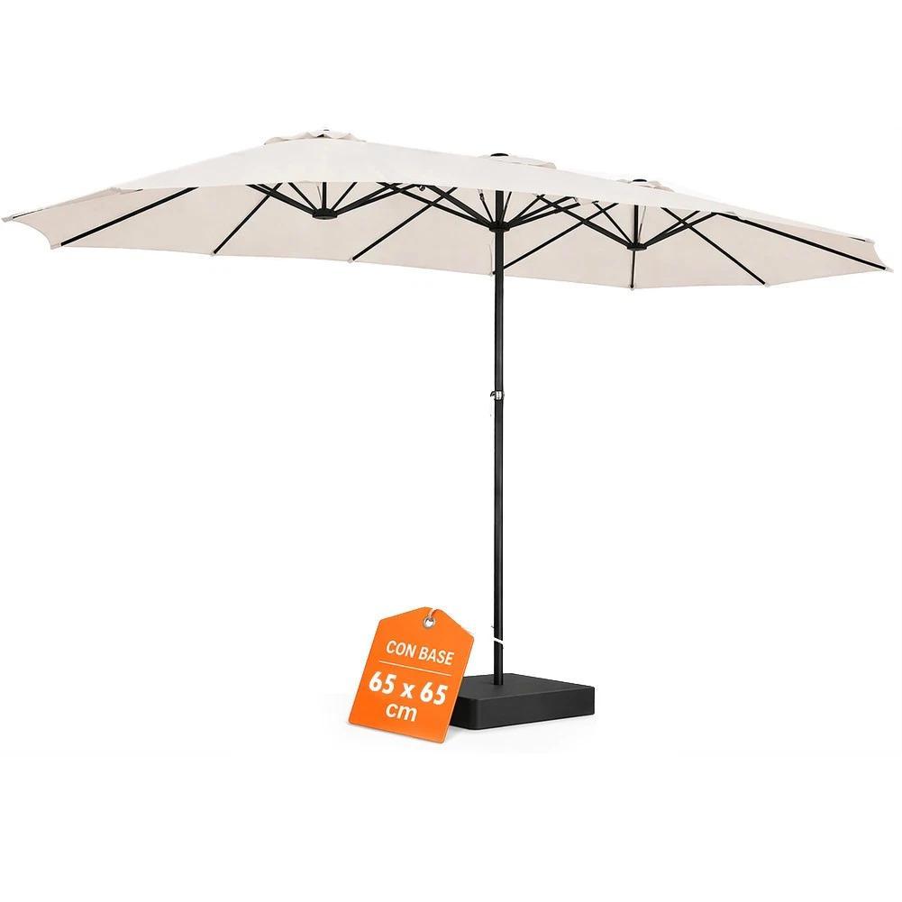 ombrellone doppio 4.6 metri con base inclusa da giardino rivestimento anti uv - foto 1 ombrellone doppio 4.6 metri con base inclusa da giardino rivestimento anti uv - foto 1