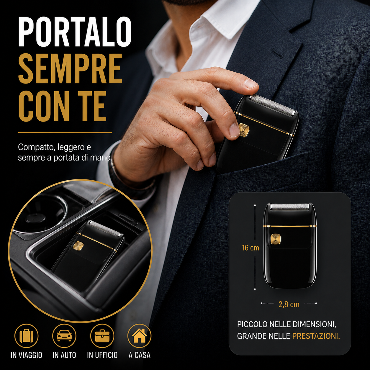  rasoio elettrico ricaricabile usb portatile - foto 5