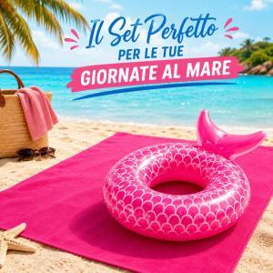 Set mare oceania  telo mare ciambella gonfiabile coordinata
