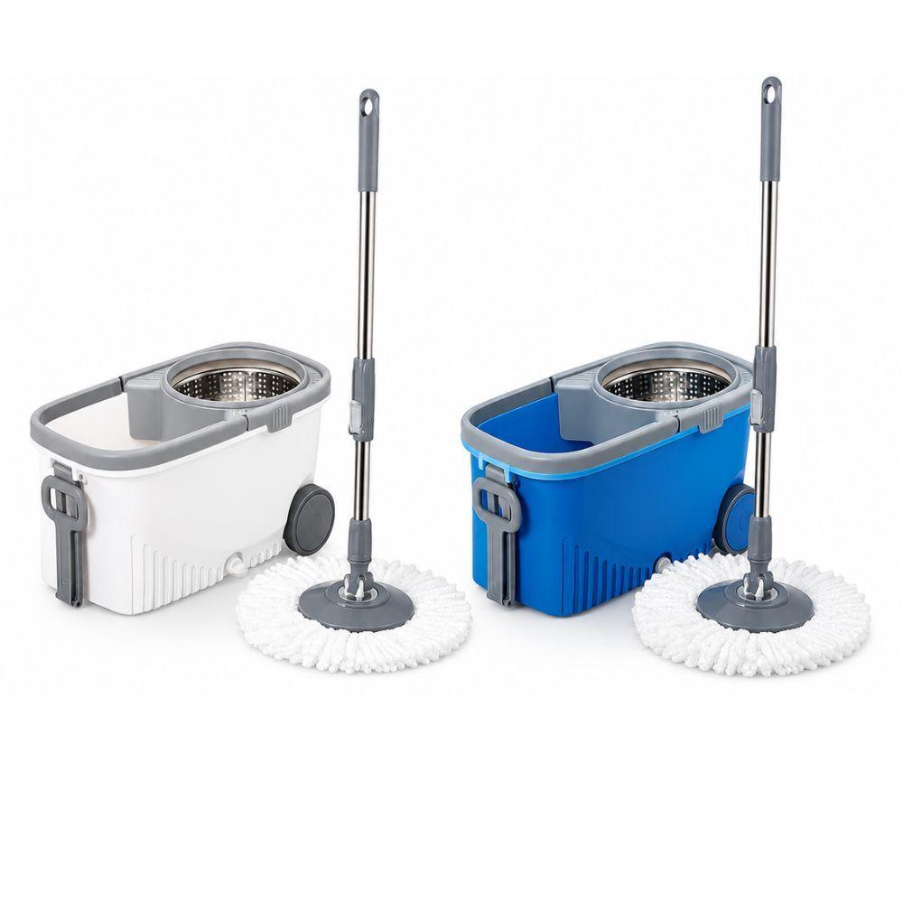 set lava pavimenti con secchio a pedale e ruote 15 litri con mop in microfibra - foto 1 set lava pavimenti con secchio a pedale e ruote 15 litri con mop in microfibra - foto 1