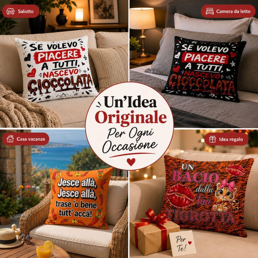  cuscino arredo con frasi divertenti napoletane morbido decorativo fantasie assortite - foto 5
