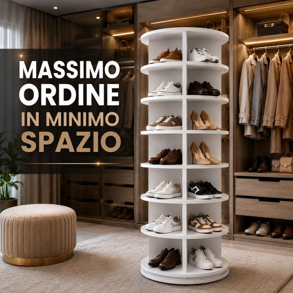  scarpiera girevole salvaspazio rotante 360 gradi porta scarpe moderna - foto 2