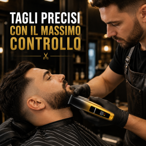 Tagliacapelli e regolabarba professionale ricaricabile con display digitale