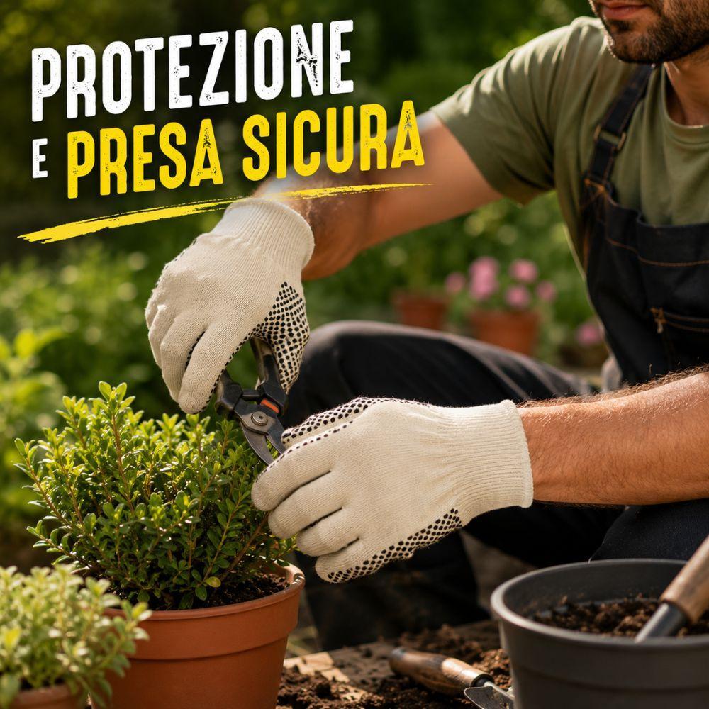 guanti da lavoro antiscivolo in cotone con punti in pvc - foto 2 guanti da lavoro antiscivolo in cotone con punti in pvc - foto 2