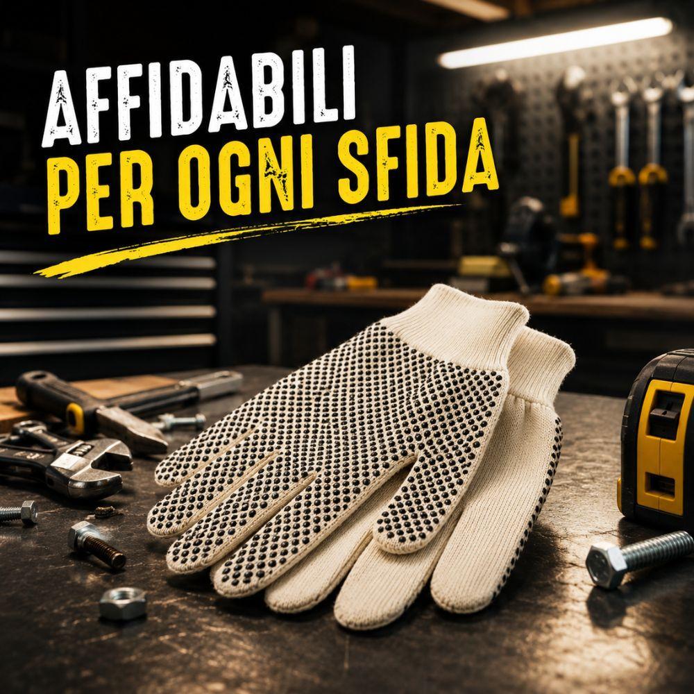 guanti da lavoro antiscivolo in cotone con punti in pvc - foto 5 guanti da lavoro antiscivolo in cotone con punti in pvc - foto 5
