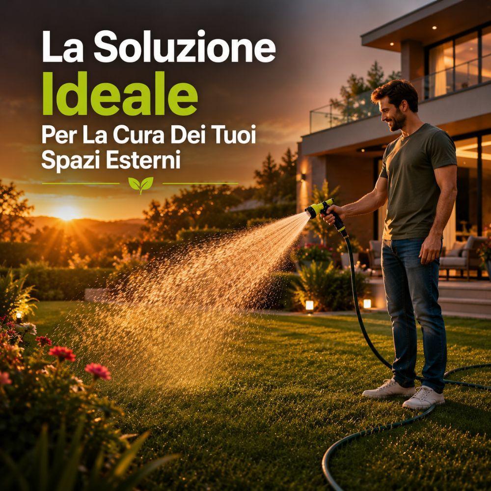 pistola multigetto per irrigazione con kit raccordi regolabile per giardino - foto 4