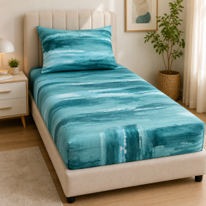 Completo letto singolo 3 pezzi in microfibra fantasia con lenzuolo sopra, lenzuolo sotto con angoli e federa