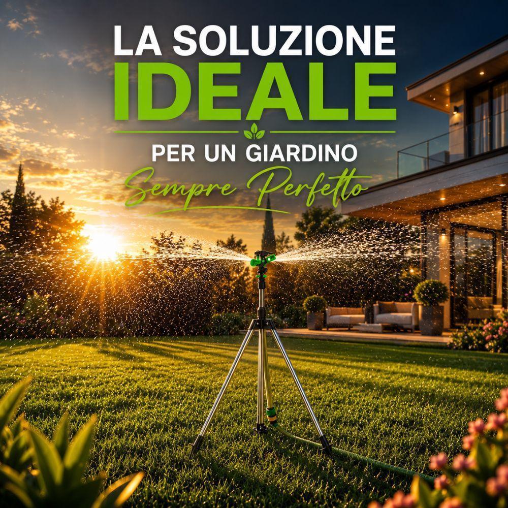  irrigatore a cavalletto in acciaio con getto rotante regolabile per giardino - foto 4