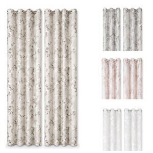 Coppia di tende vernon con anelli fantasia floreale 280x290 cm