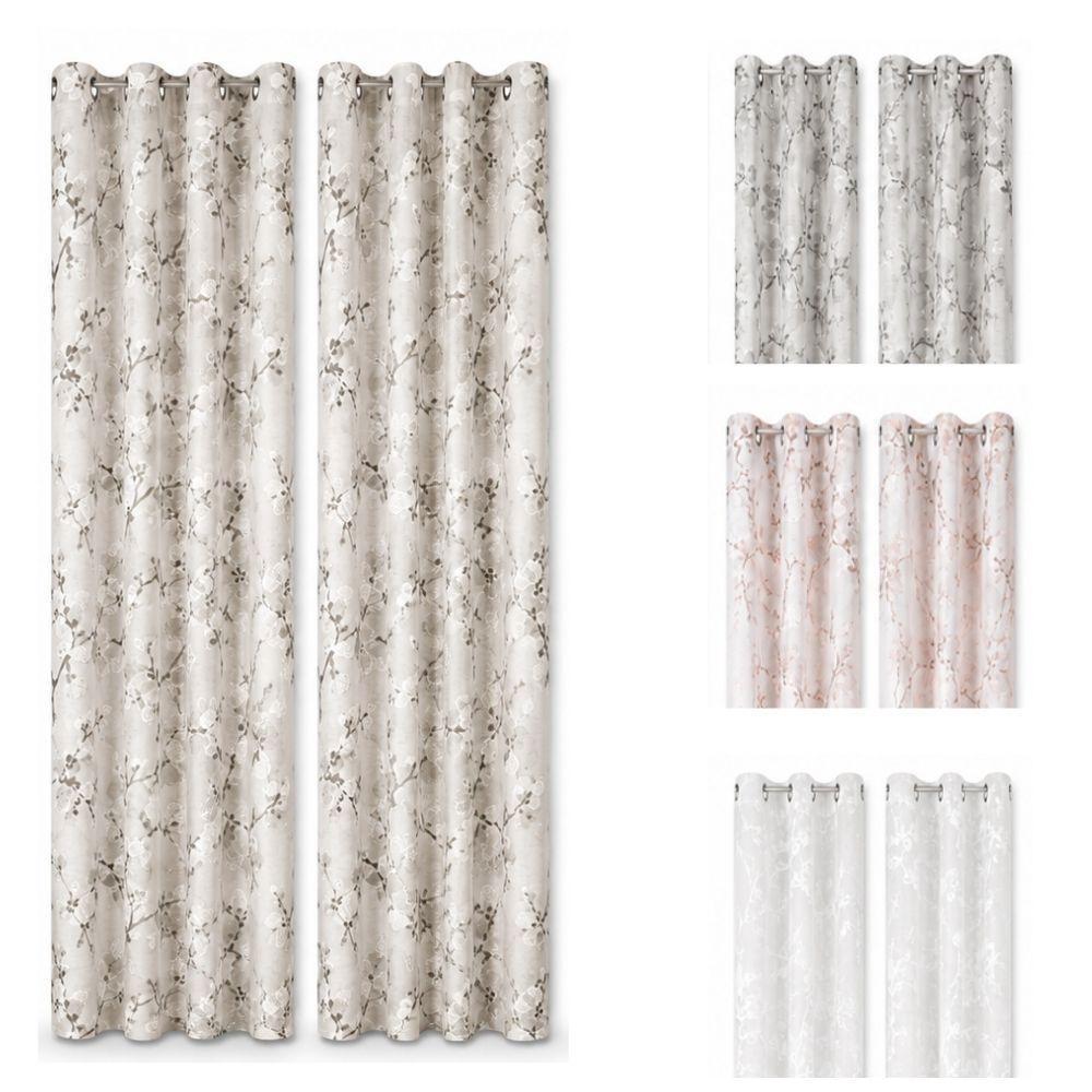 coppia di tende vernon con anelli fantasia floreale 280x290 cm - foto 1 coppia di tende vernon con anelli fantasia floreale 280x290 cm - foto 1