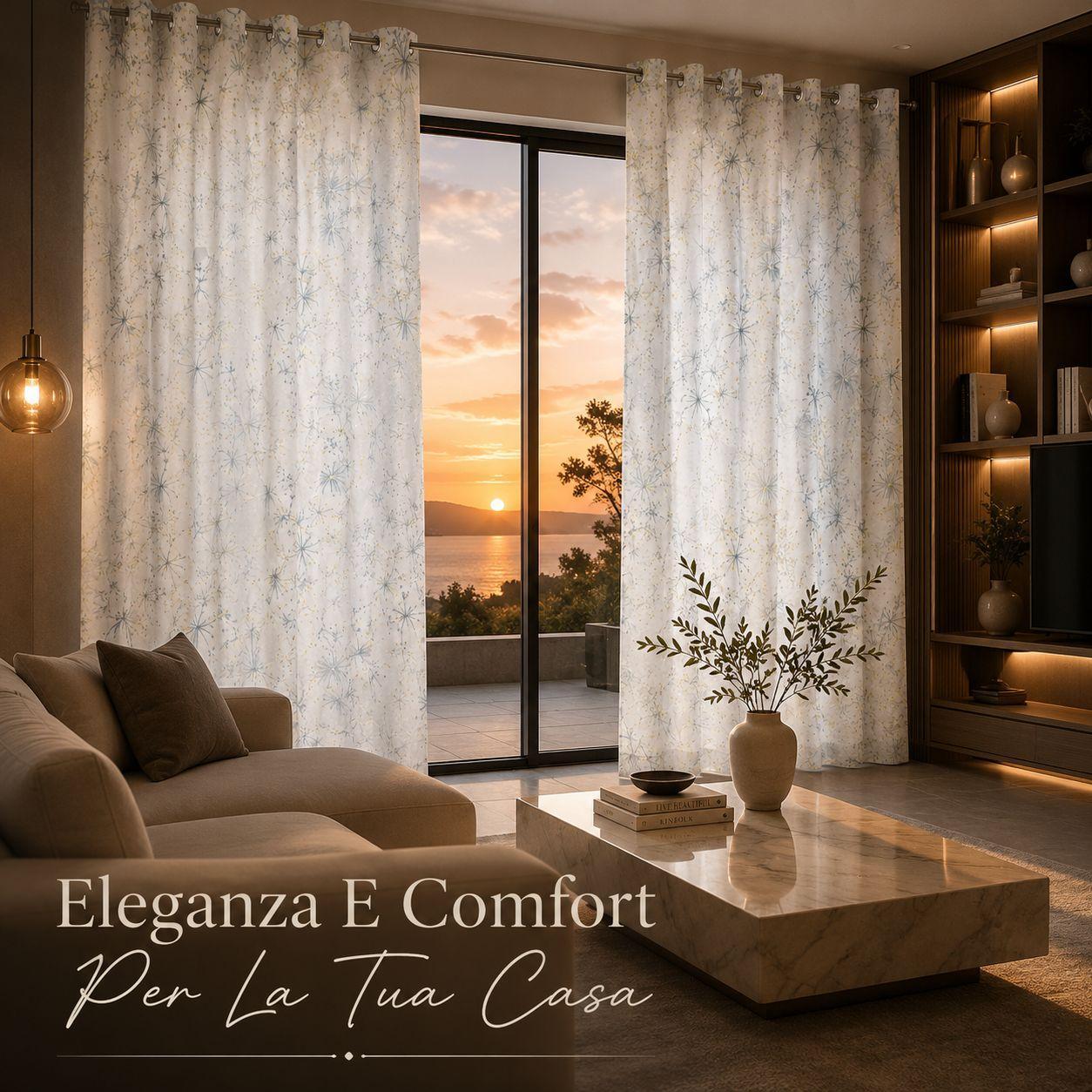 coppia tende fantasie floreali moderne 280 x 290 cm con anelli - foto 3 coppia tende fantasie floreali moderne 280 x 290 cm con anelli - foto 3
