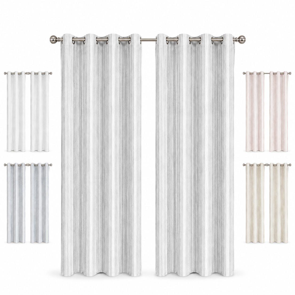 coppia tende a righe 280 x 290 cm con anelli - foto 1 coppia tende a righe 280 x 290 cm con anelli - foto 1