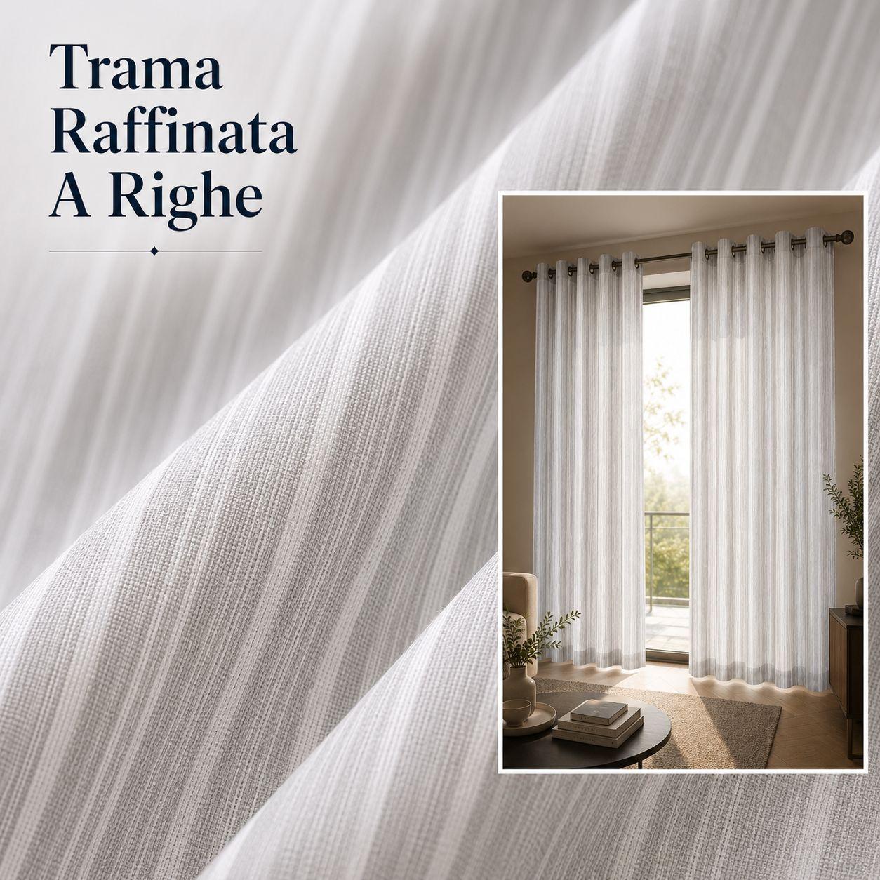 coppia tende a righe 280 x 290 cm con anelli - foto 5 coppia tende a righe 280 x 290 cm con anelli - foto 5