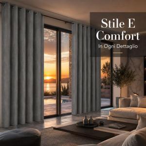 Coppia tende porto 280 x 280 cm con anelli