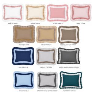 Coppia federe con doppia balza eleganti 50×80 cm