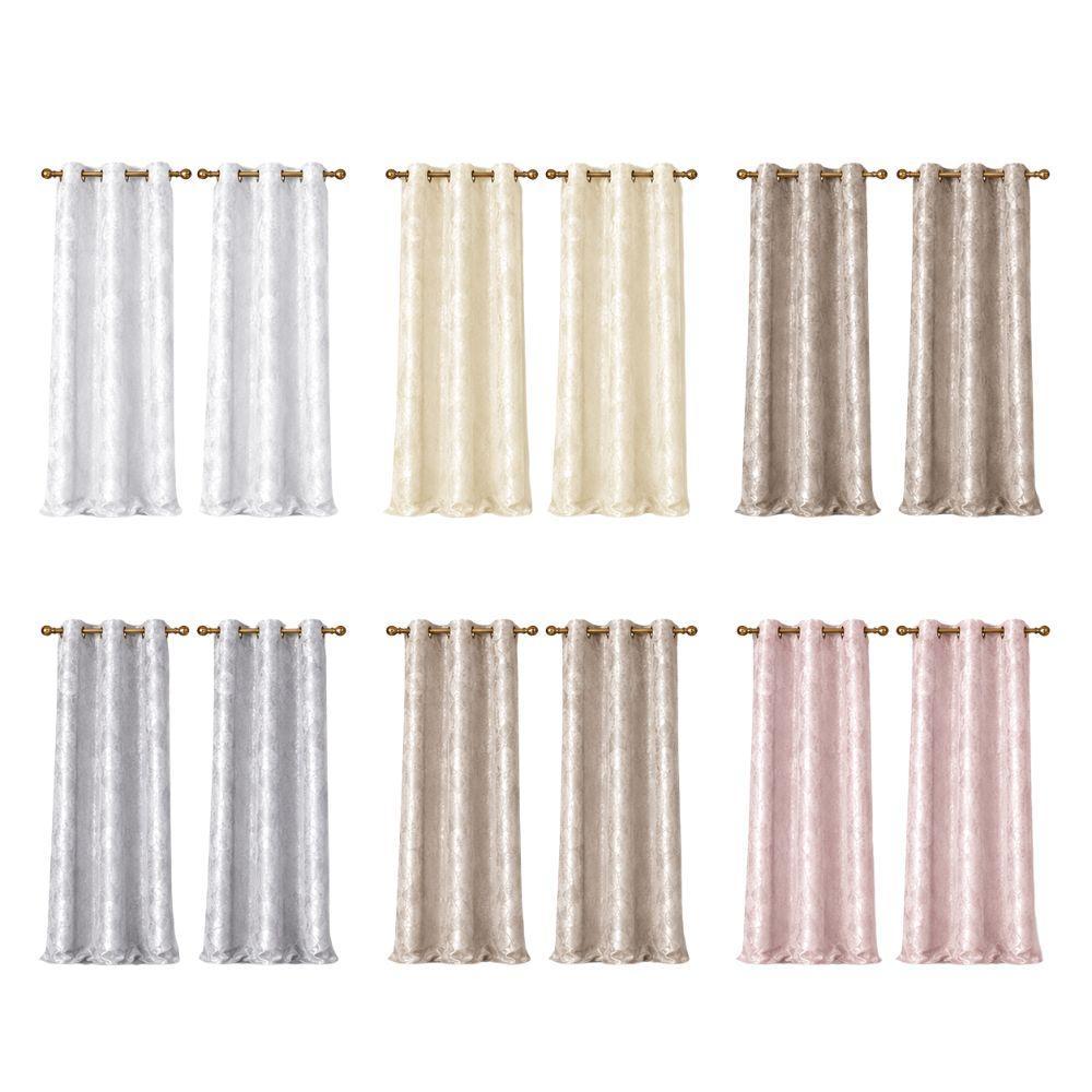 coppia di tende jacquard eleganti con anelli 140x290 cm - foto 1 coppia di tende jacquard eleganti con anelli 140x290 cm - foto 1
