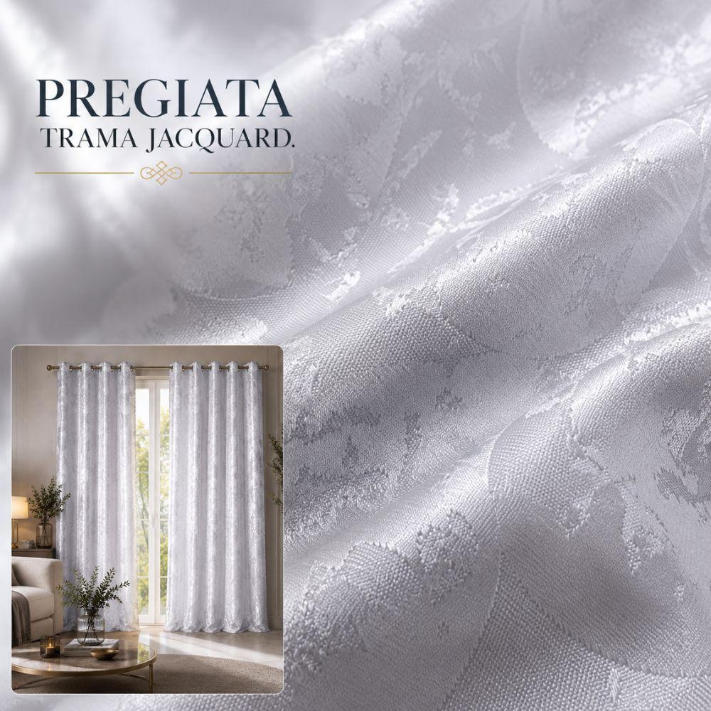 coppia di tende jacquard eleganti con anelli 140x290 cm - foto 4 coppia di tende jacquard eleganti con anelli 140x290 cm - foto 4