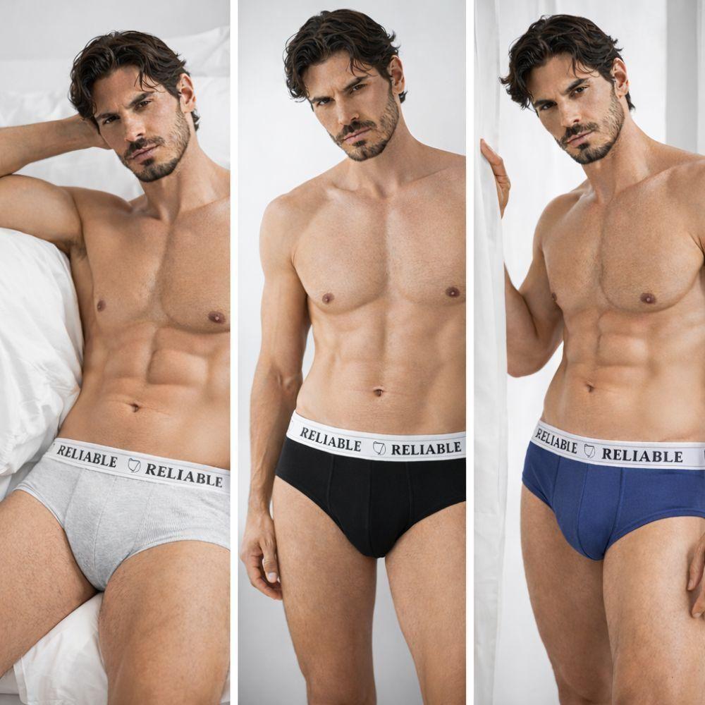Set di sei slip comfort in cotone elasticizzato, perfetti per uso quotidiano