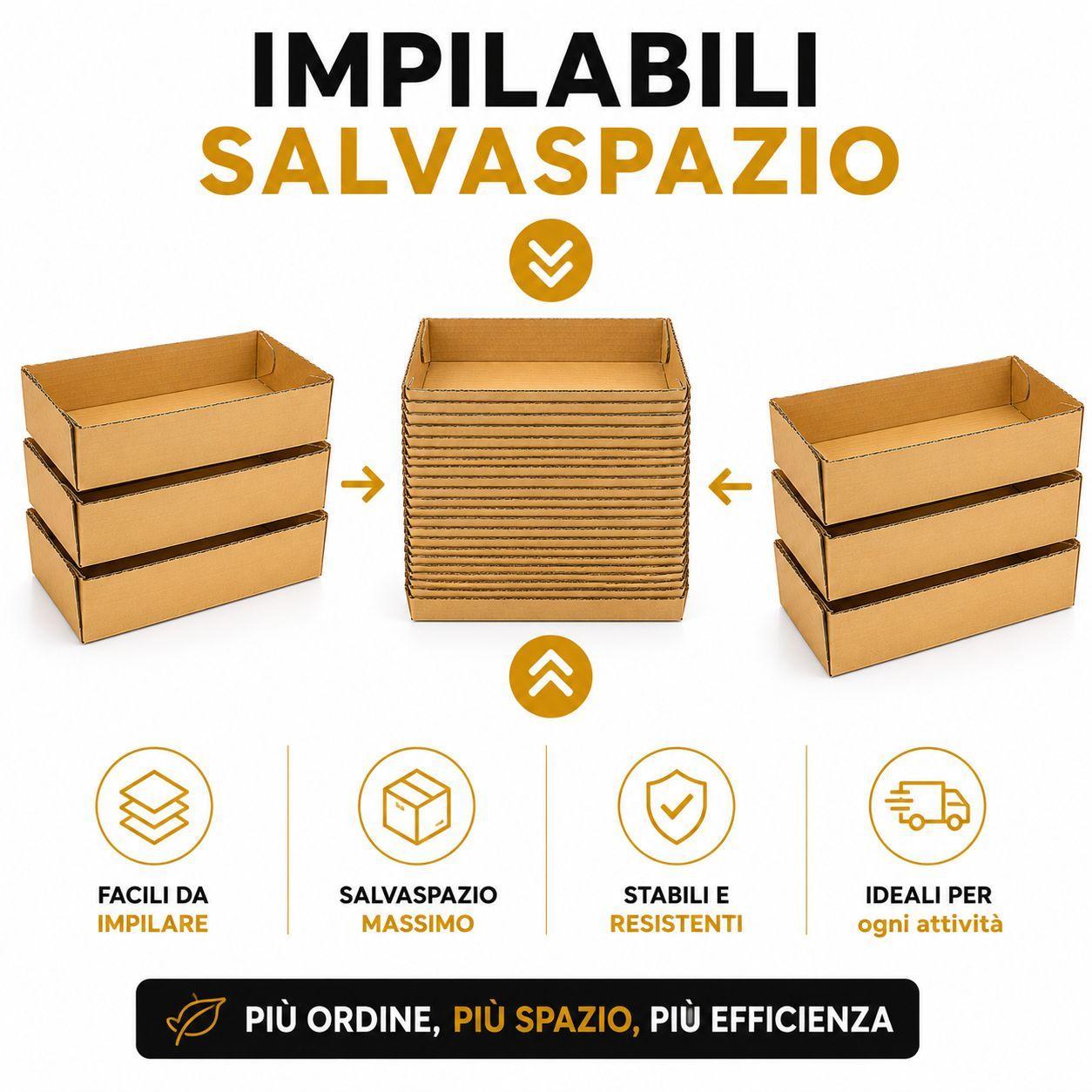  vaschette in cartone ondulato 17×9.5 cm per alimenti e ortofrutta  confezione - foto 4